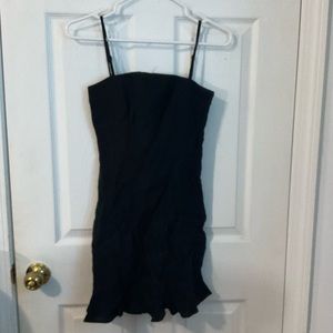 & Other Stories Ruffled Strappy Mini Dress in Black